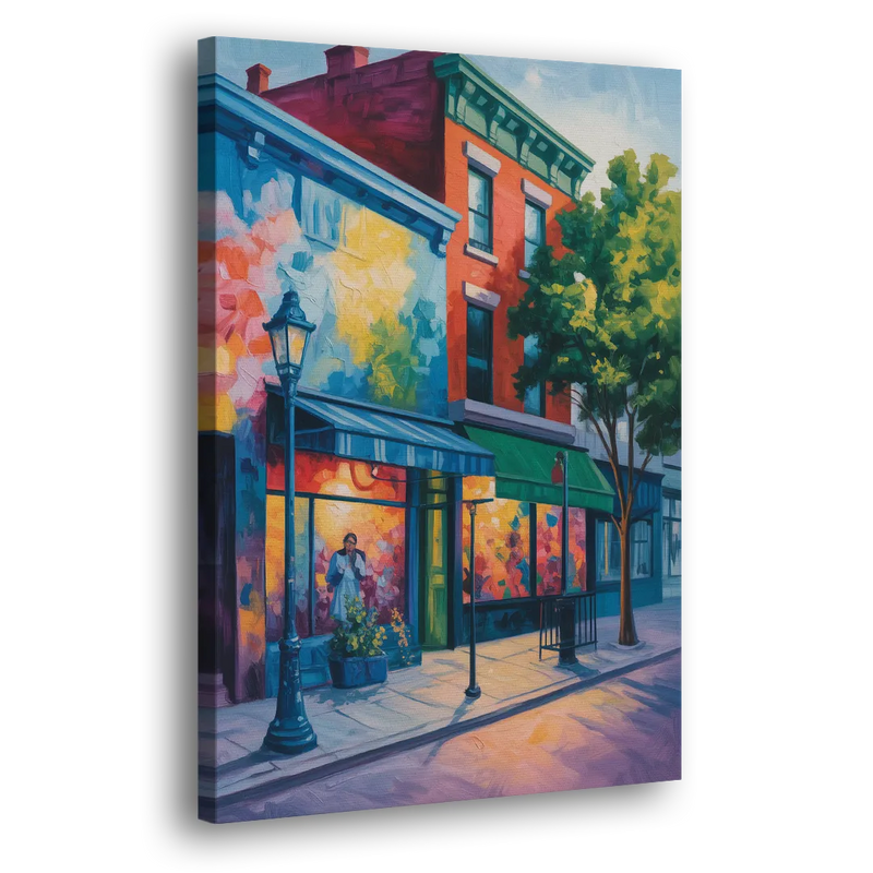Plateau Mont Royal Murals - Canvas Print Art Sides