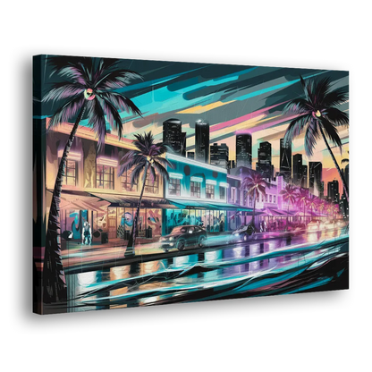 Miami Street Art Culture - Canvas Print Art Sides