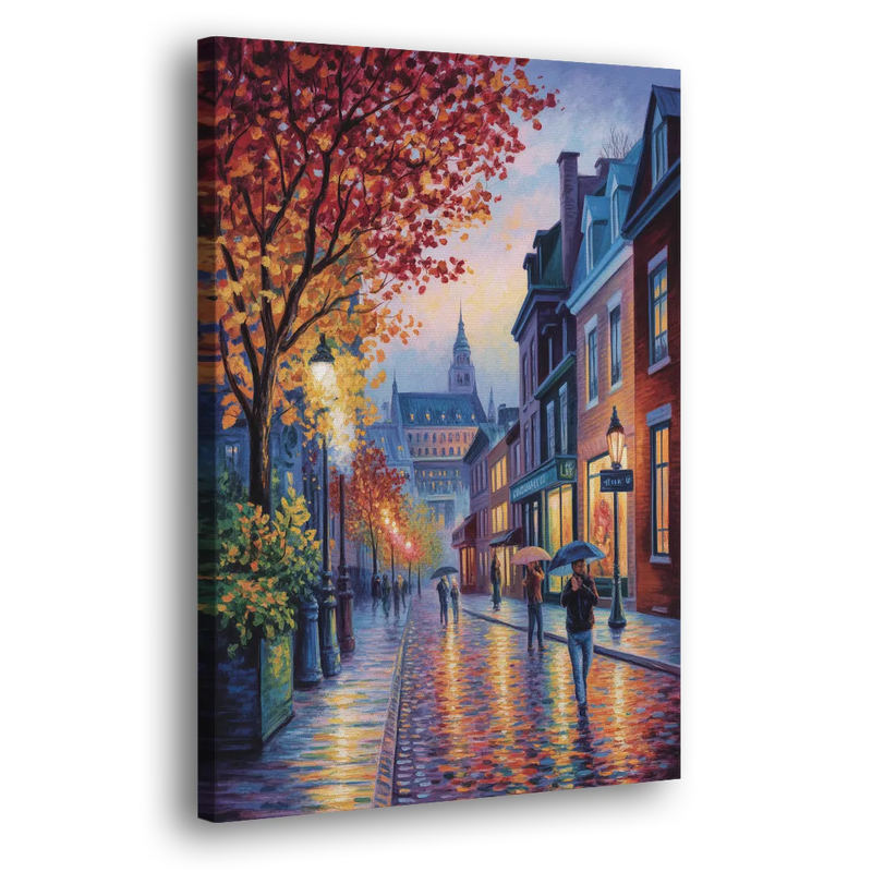 Quebec City in Autumn - Canvas Print Art Sides
