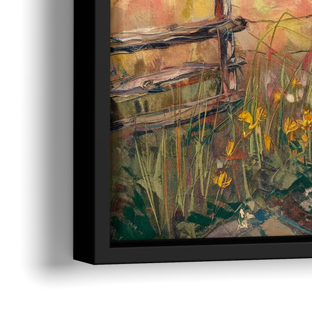 Bozeman Mountain Views - Close-Up Black Frame Canvas