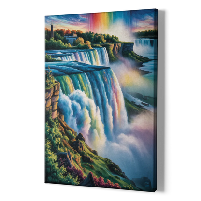 Niagara Falls Close Up - Canvas Print Art Sides