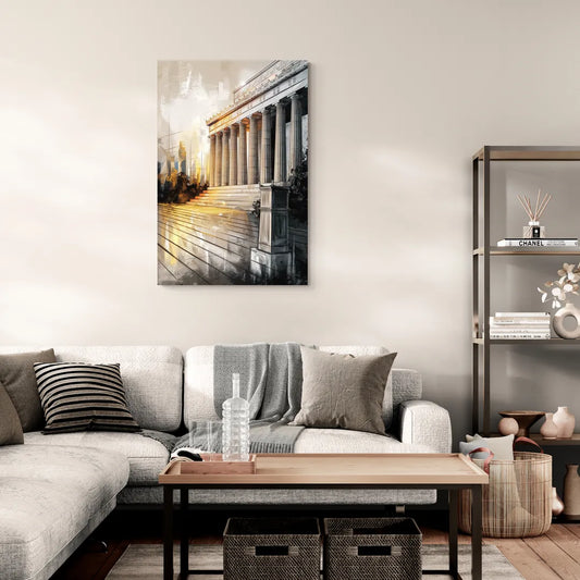 Lincoln Urban Charm - Canvas Wall Art Living Room