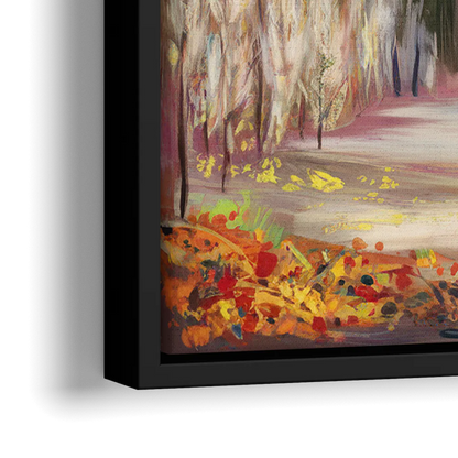 Buffalo All Seasons Beauty - Close-Up Black Frame Canvas