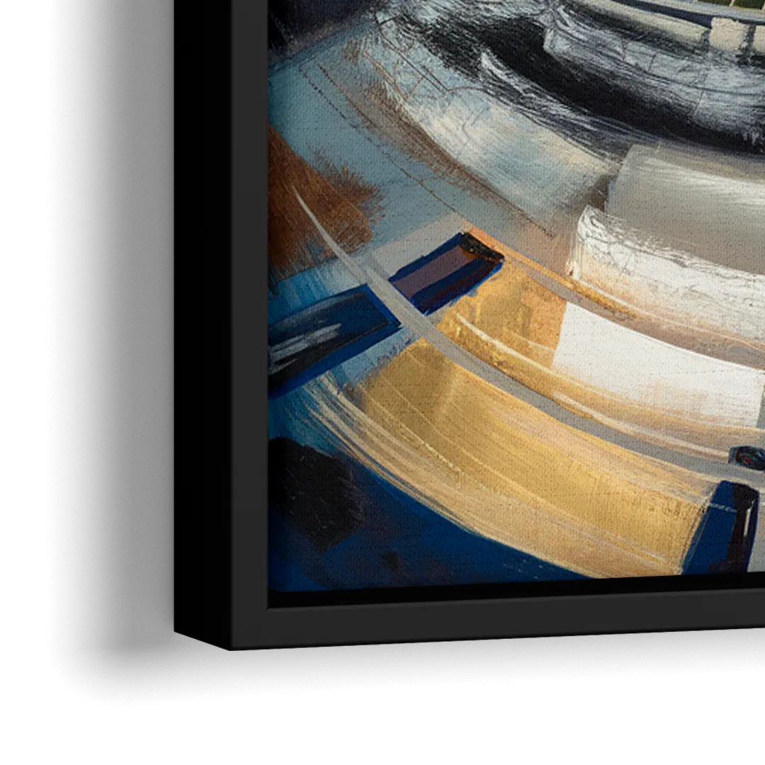 Dallas Cowboys Stadium - Close-Up Black Frame Canvas