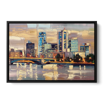 Minneapolis Modern Architectural Beauty - Black Frame Canvas