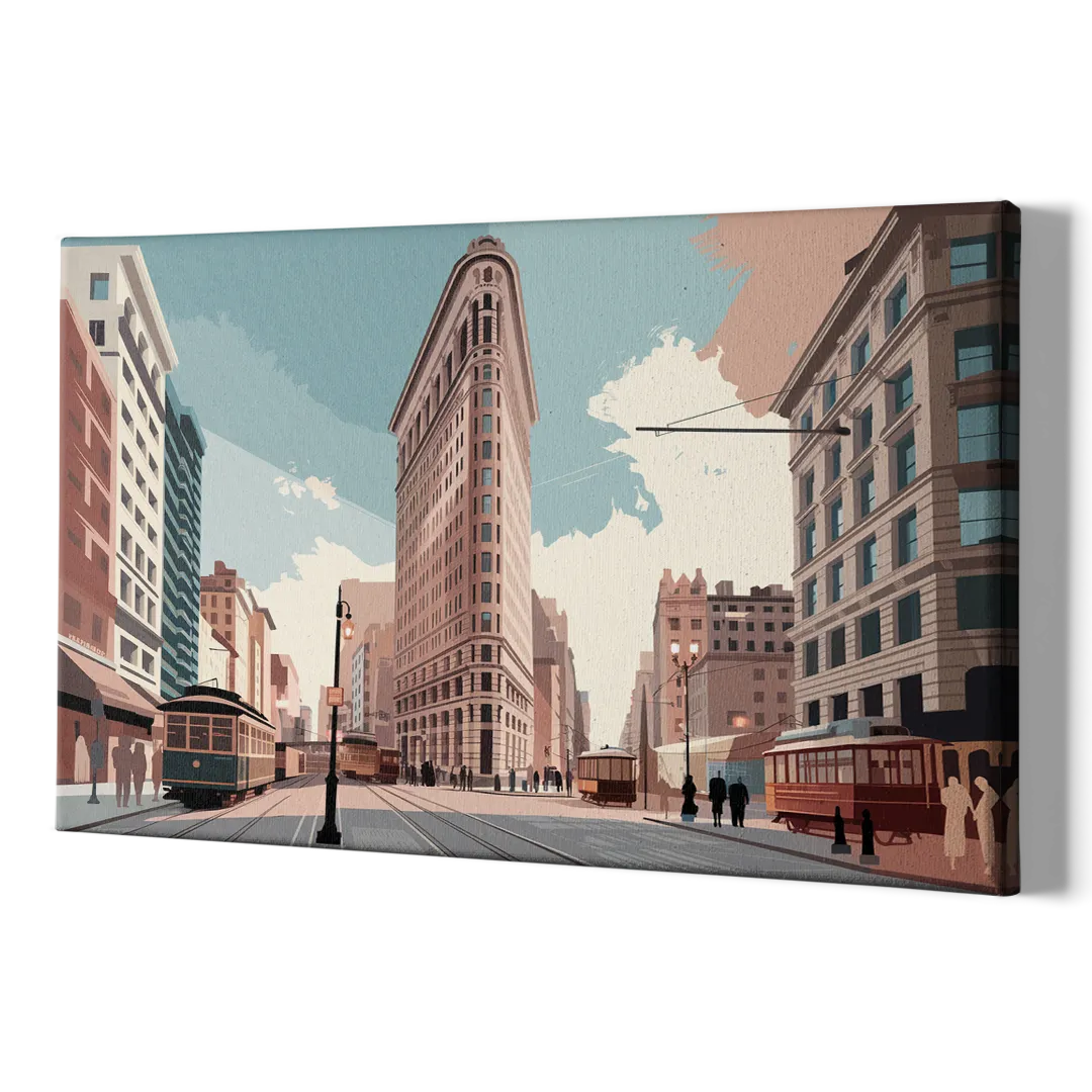New York City Flatiron Building - Canvas Print Art Sides