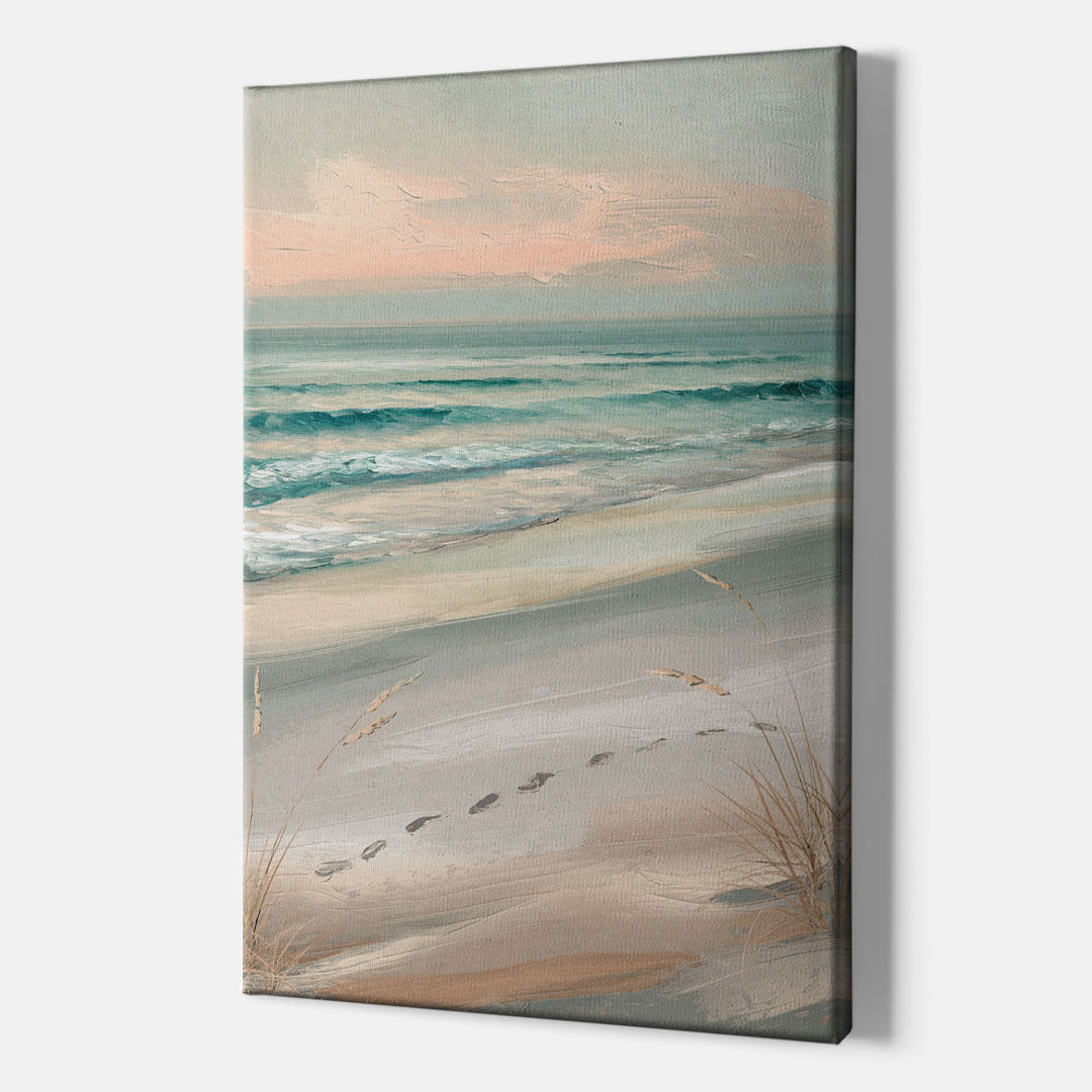 Virginia Beach Sand and Surf - Canvas Wall Art Indoor