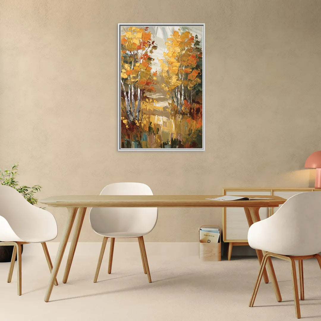 Vail Aspen Forest - Living Room White Frame Canvas