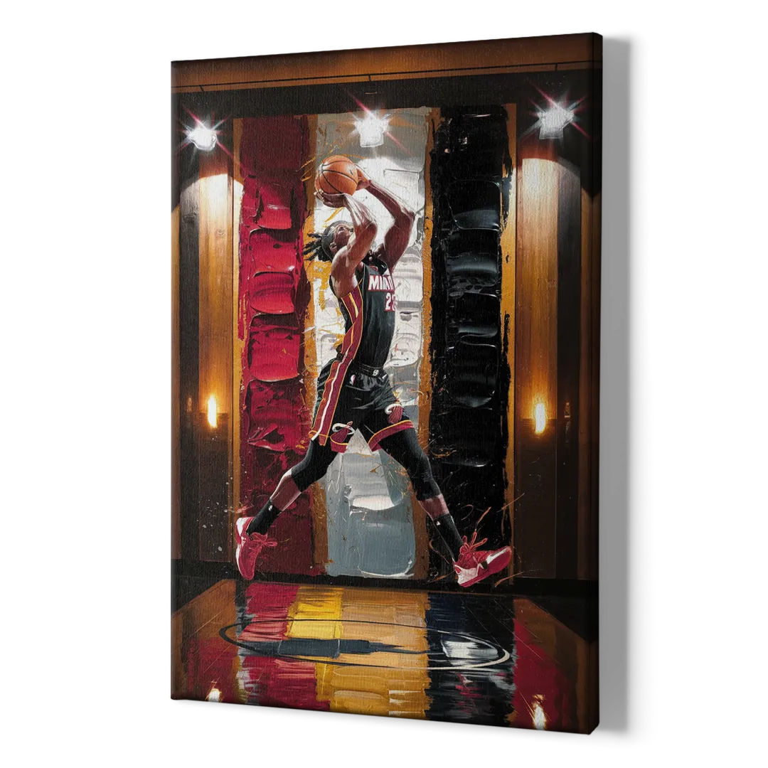 Miami Heat Court Action - Canvas Print Art Sides