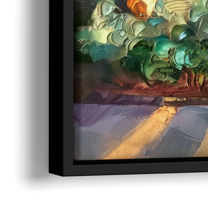 St. Louis Forest Park Landscape - Close-Up Black Frame Canvas