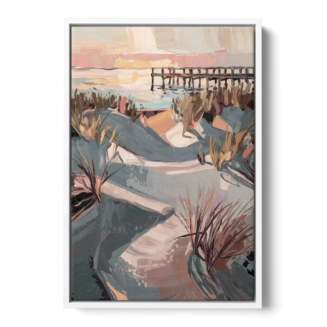 Chesapeake Bay Tranquility - White Frame Canvas