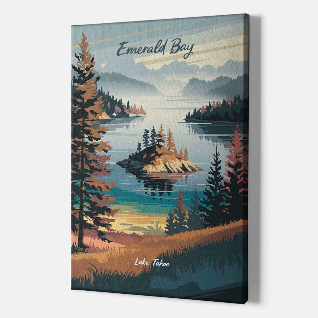 Lake Tahoe Emerald Bay View - Canvas Wall Art Indoor