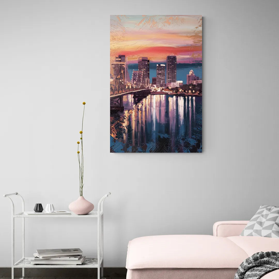 Jacksonville Urban Charm - Canvas Wall Art Living Room