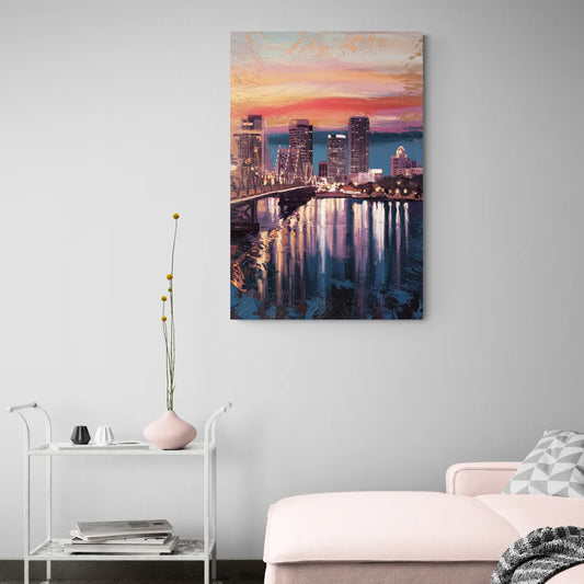 Jacksonville Urban Charm - Canvas Wall Art Living Room