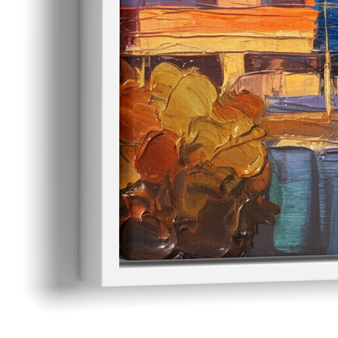 El Paso Skyline View - Close-Up White Frame Canvas