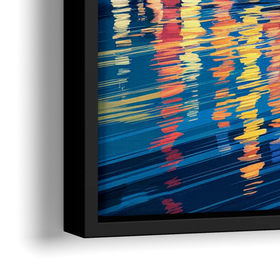 Pittsburgh Architectural Charm - Close-Up Black Frame Canvas
