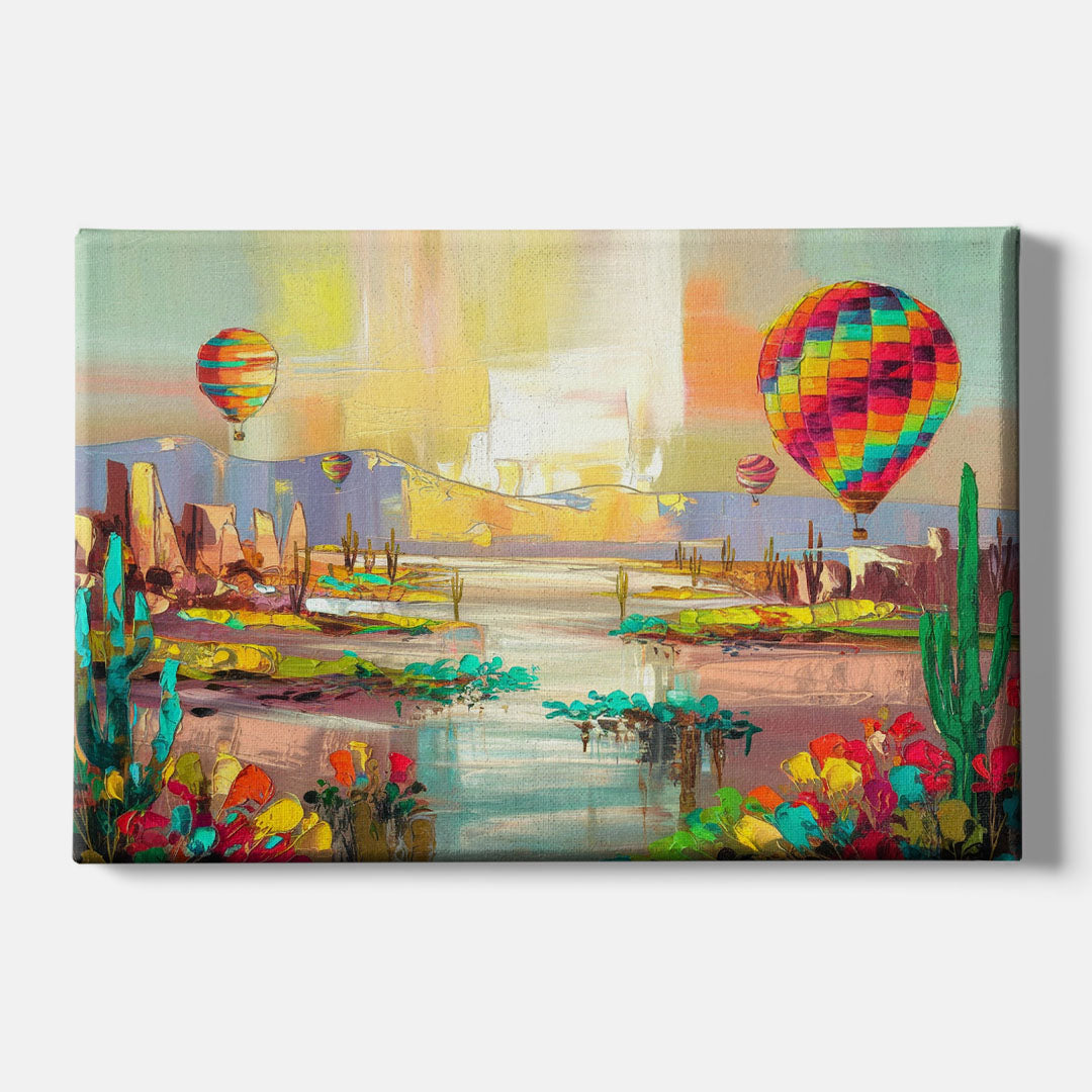 Albuquerque Hot Air Balloons - Canvas Wall Art