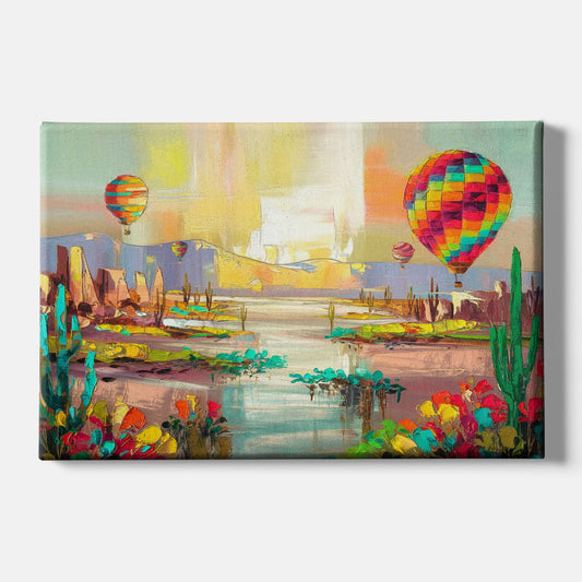 Albuquerque Hot Air Balloons - Canvas Wall Art