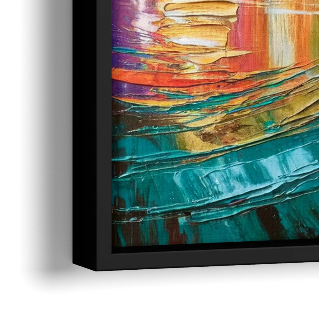 Miami Bayside Beauty - Close-Up Black Frame Canvas