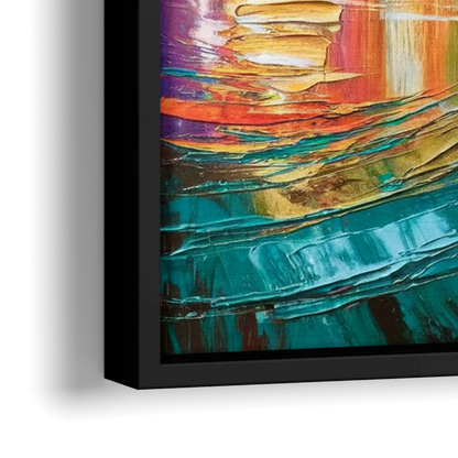 Miami Bayside Beauty - Close-Up Black Frame Canvas