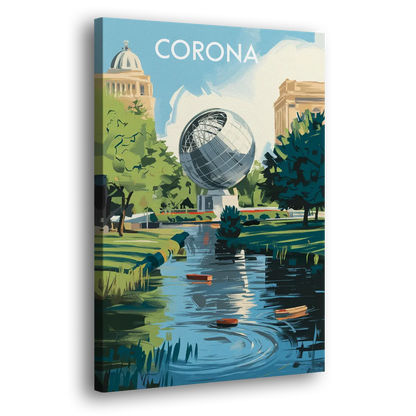 Corona Historic Landmarks - Canvas Print Art Sides