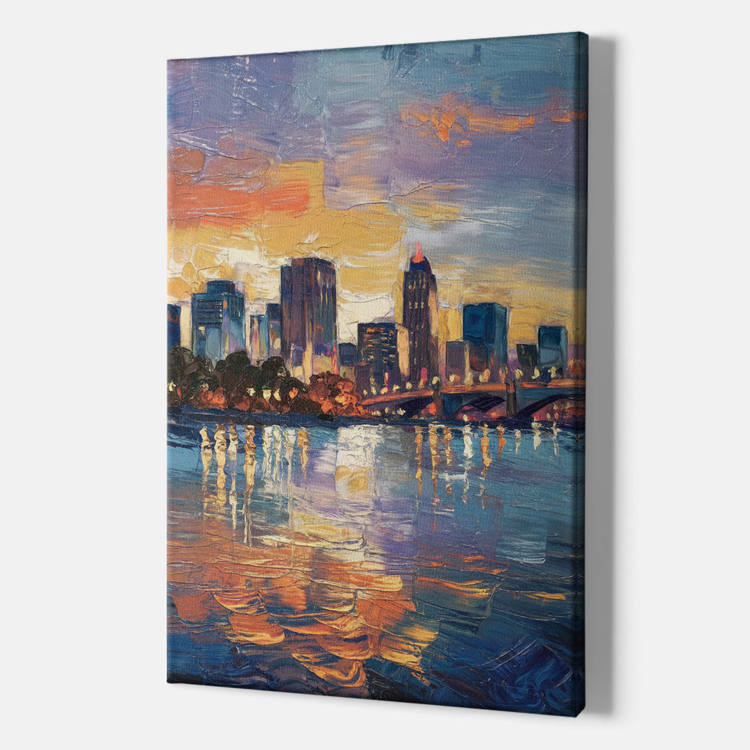 Baton Rouge Riverfront Beauty - Canvas Wall Art Indoor