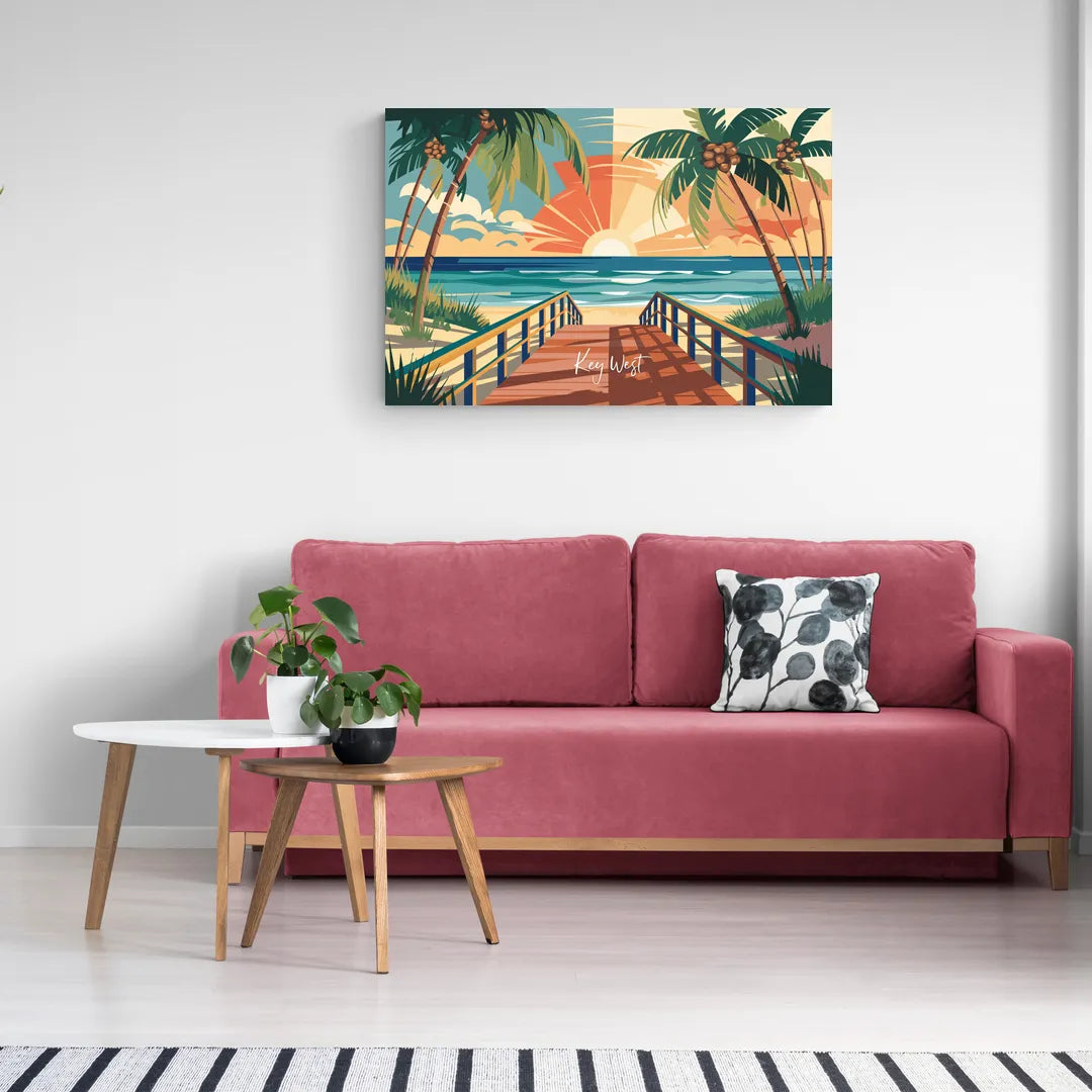 Key West Ocean Breeze - Canvas Wall Art Living Room