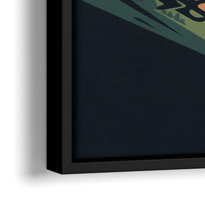 Mountain Biking Trails - Close-Up Black Frame Canvas