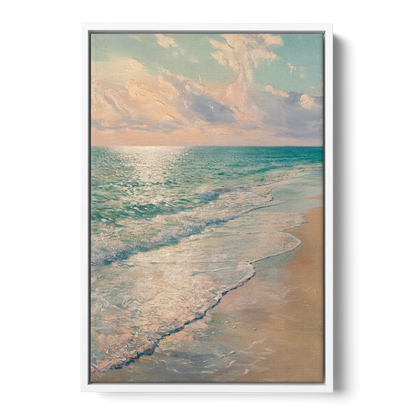 La Jolla Ocean Breeze - White Frame Canvas