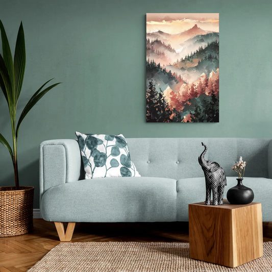 Fayetteville Ozark Mountains - Canvas Wall Art Living Room