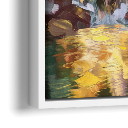 Greenville Downtown Streetscape - Close-Up White Frame Canvas