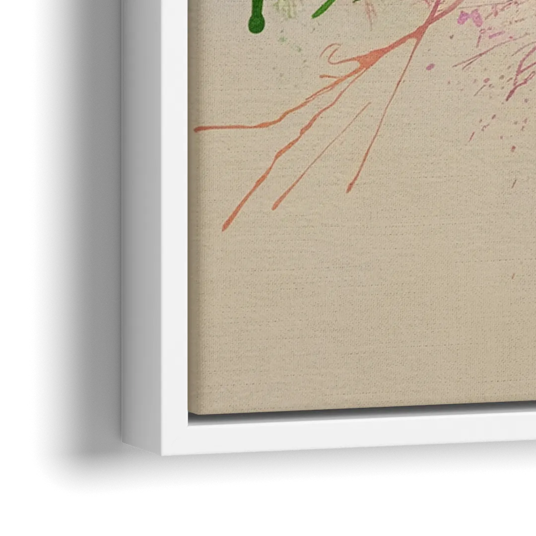 Charlotte Skyline at Sunset - Close-Up White Frame Canvas