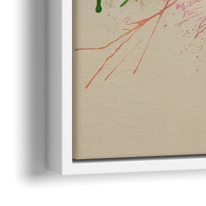 Charlotte Skyline at Sunset - Close-Up White Frame Canvas