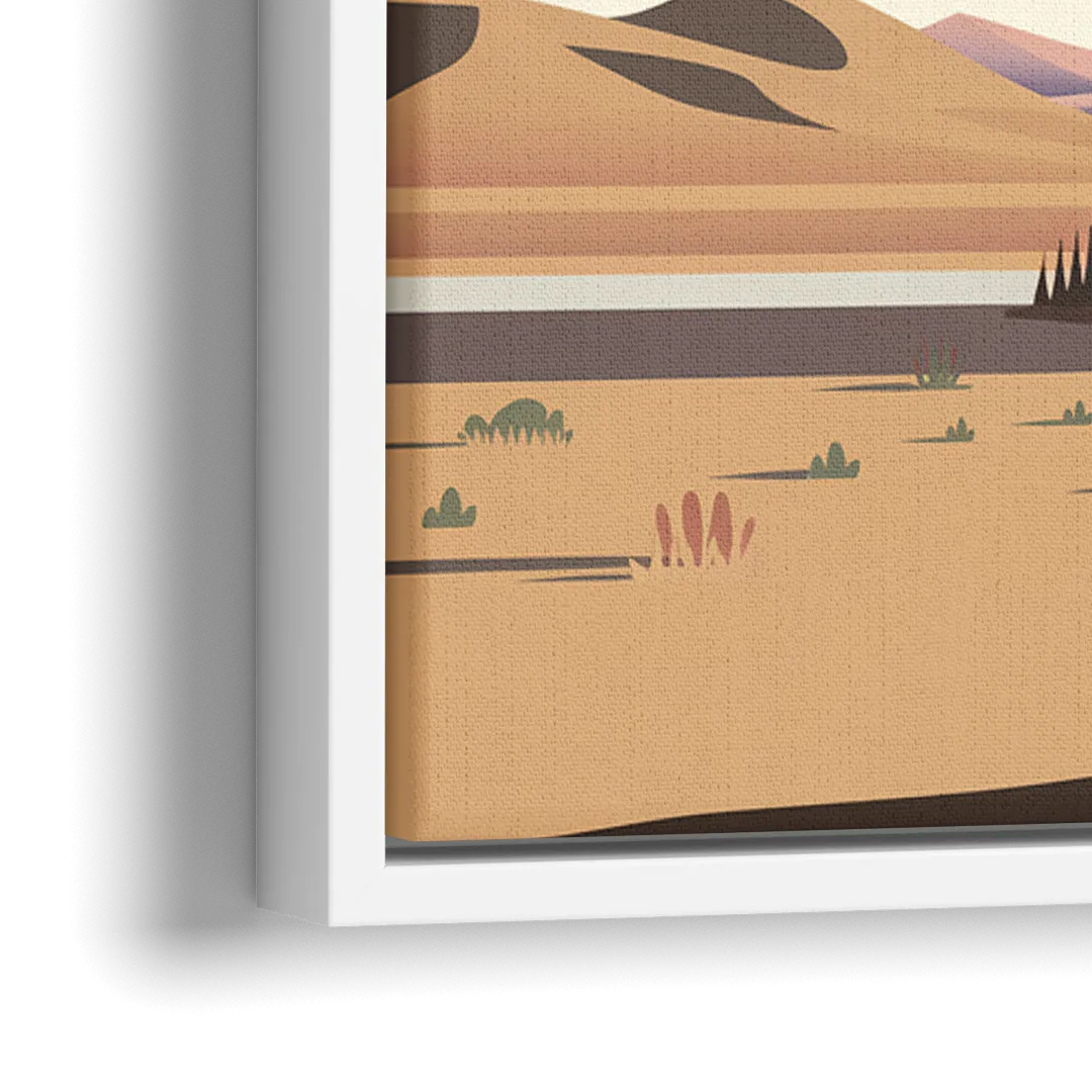 Marfa Artistic Vibes - Close-Up White Frame Canvas