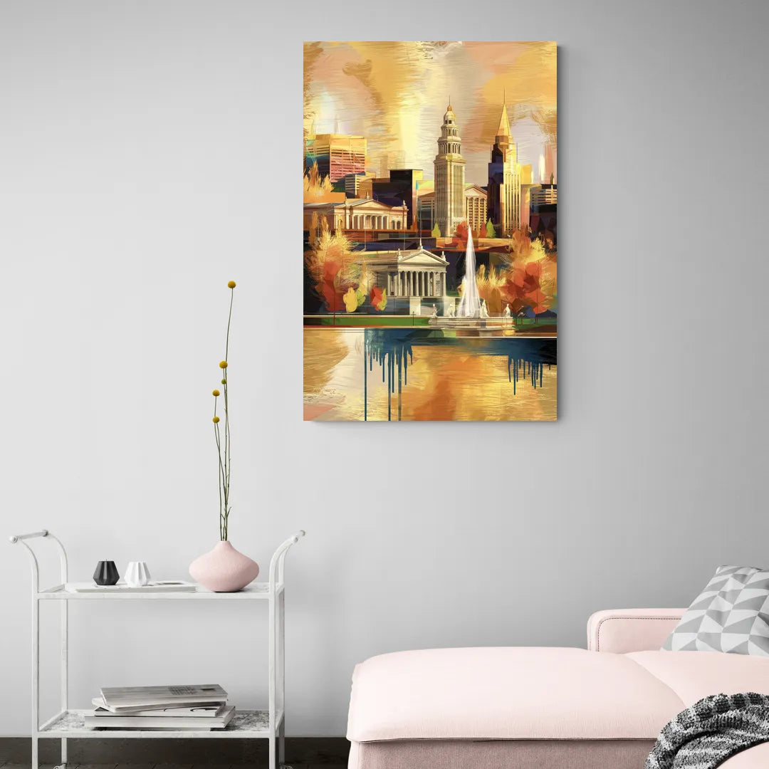 Cleveland Historic Landmarks - Canvas Wall Art Living Room
