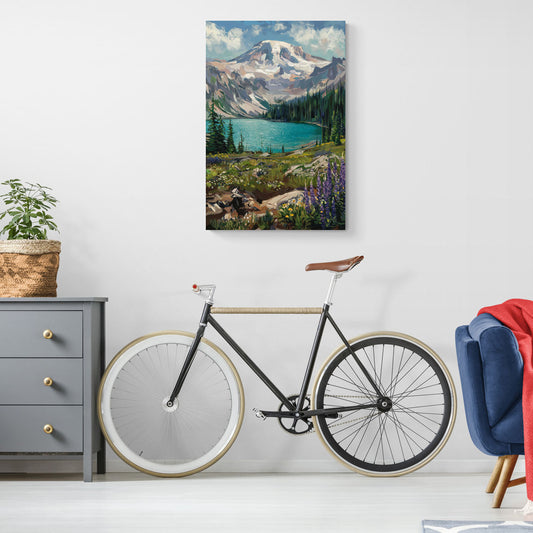 Washington State Mountain View - Canvas Wall Art Living Room