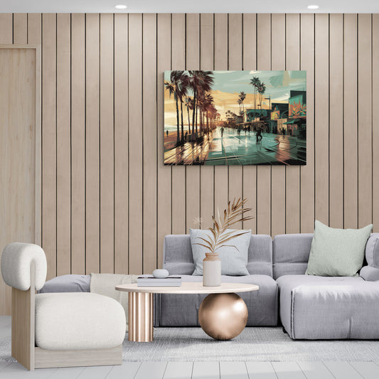 Los Angeles Venice Beach Boardwalk - Canvas Wall Art Living Room