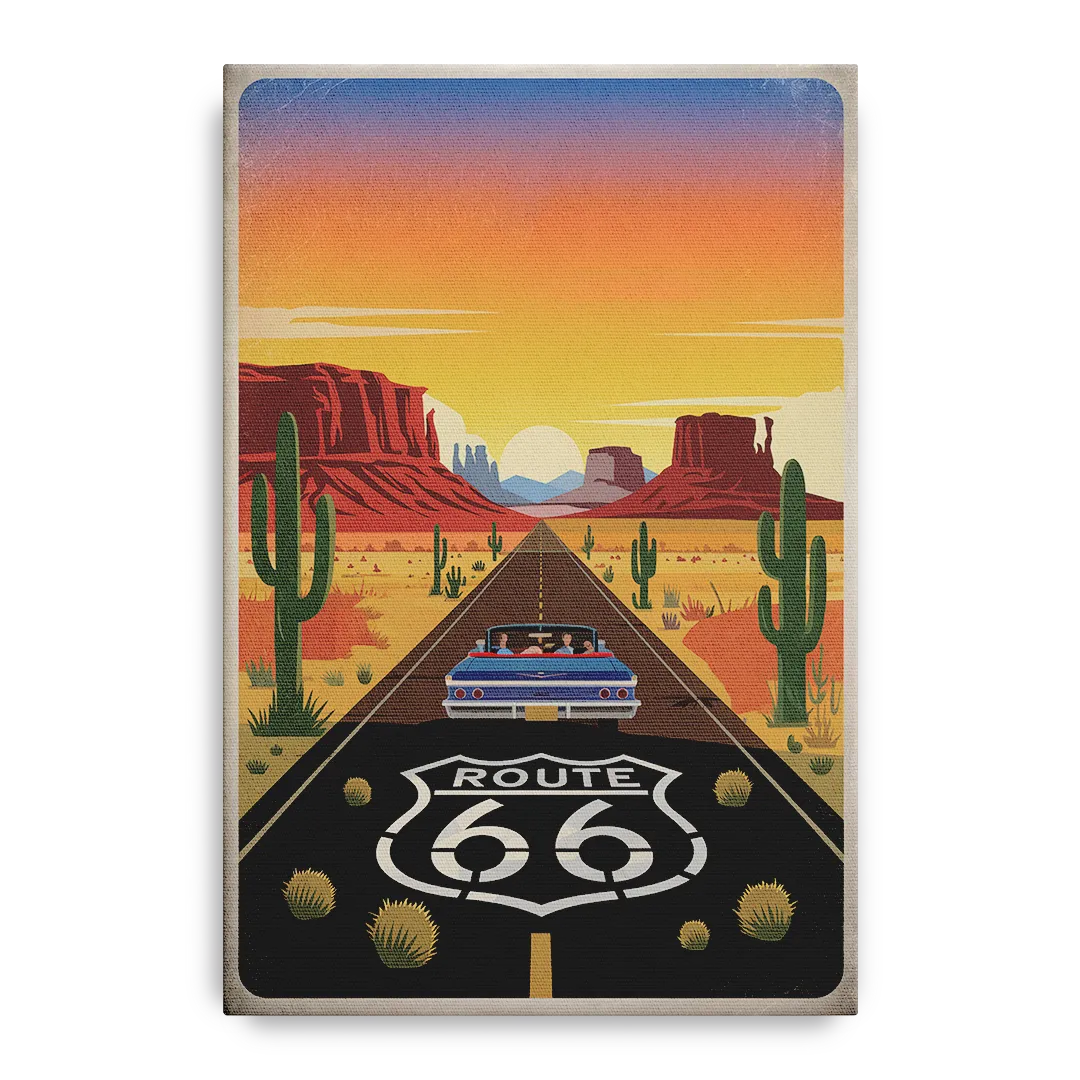 Springfield Route 66 - Canvas Wall Art