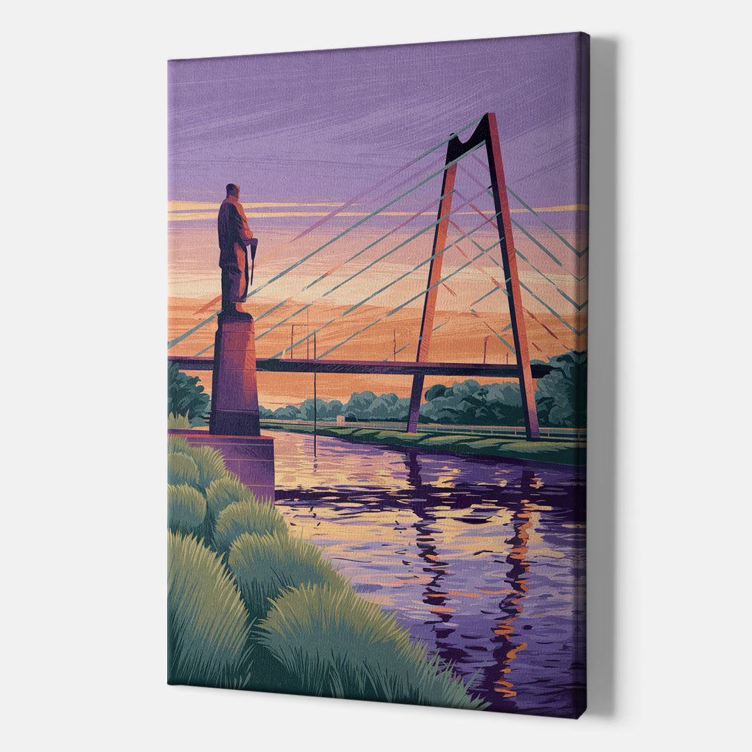 Wichita Riverfront Views - Canvas Wall Art Indoor