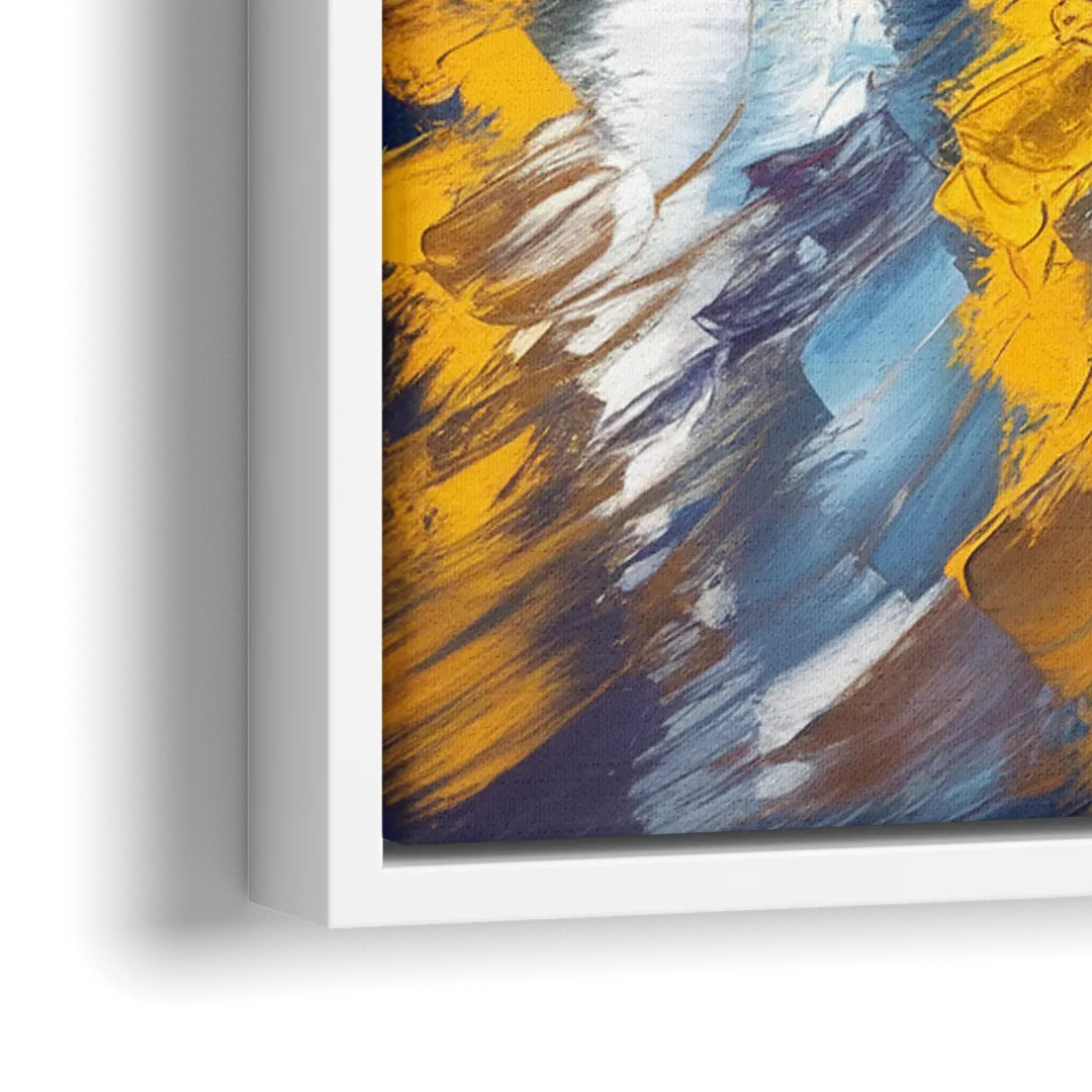 Pittsburgh Downtown Lights - Close-Up White Frame Canvas