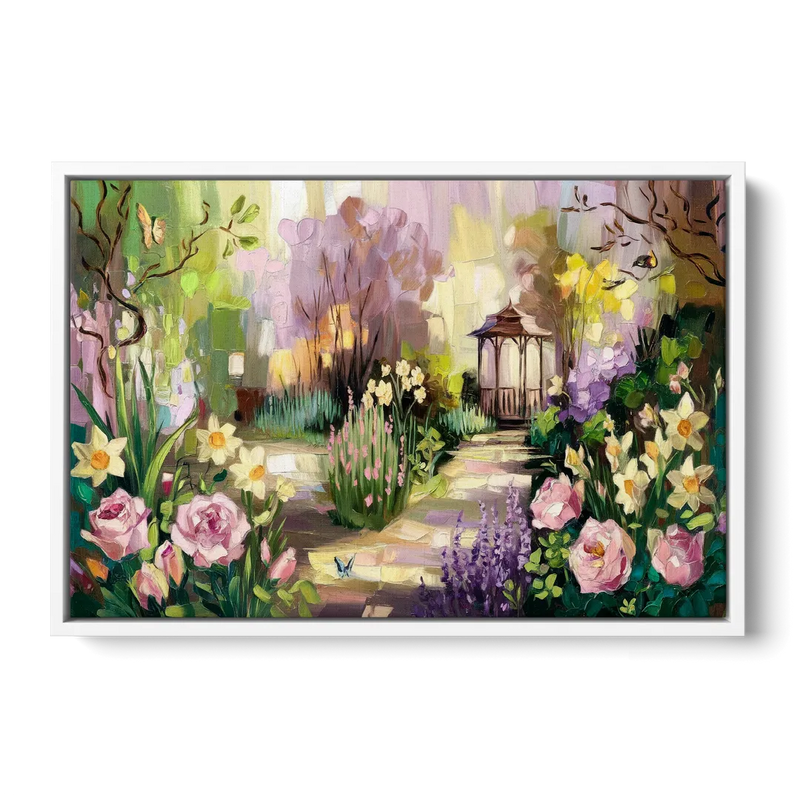 Norfolk Botanical Gardens - White Frame Canvas