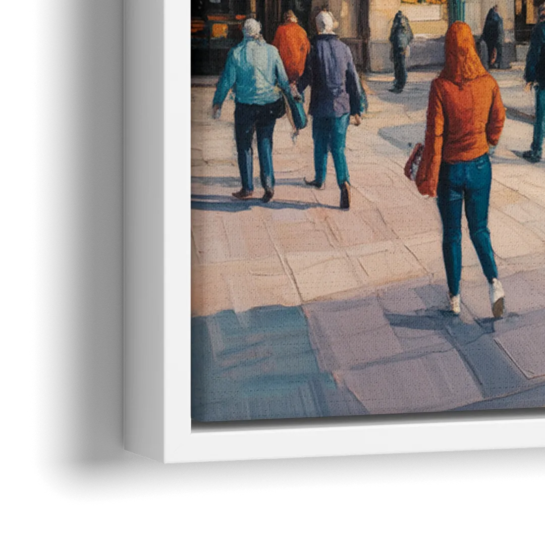 Toronto Union Station - Close-Up White Frame Canvas