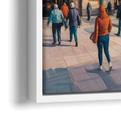 Toronto Union Station - Close-Up White Frame Canvas