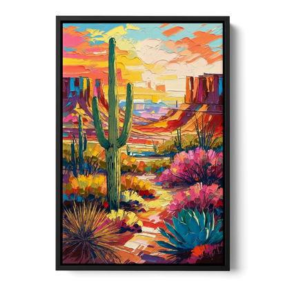 Chandler Vibrant Southwest - Black Frame Canvas