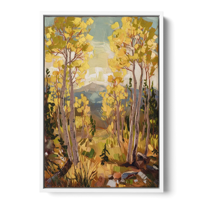 Breckenridge Aspen Forest - White Frame Canvas