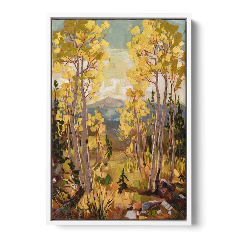 Breckenridge Aspen Forest - White Frame Canvas