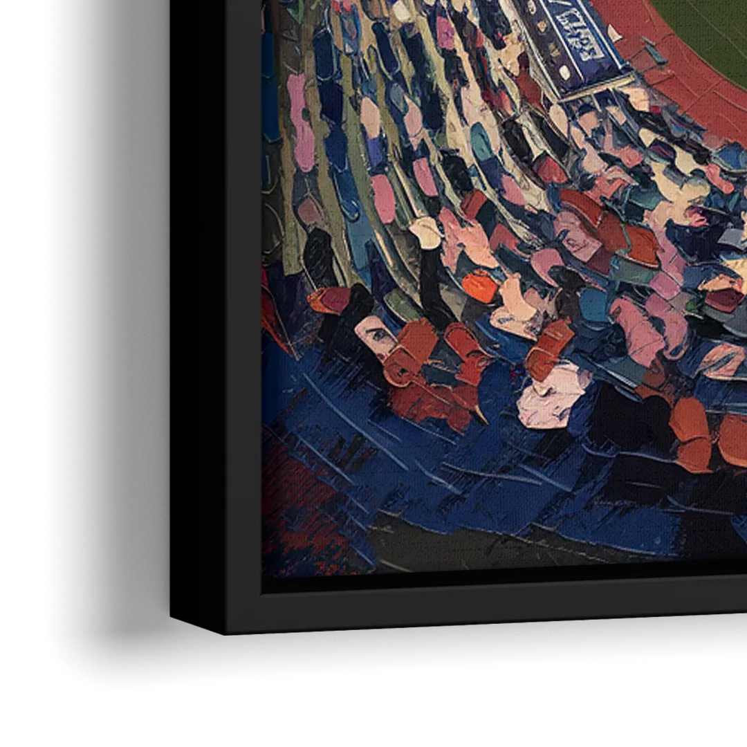 Cleveland Guardians Baseball Field - Close-Up Black Frame Canvas