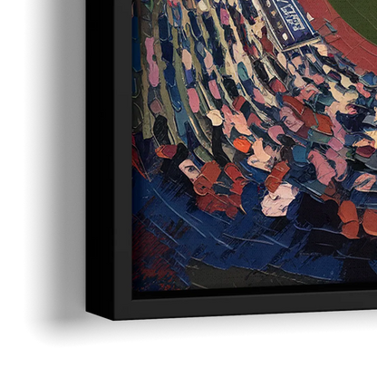 Cleveland Guardians Baseball Field - Close-Up Black Frame Canvas