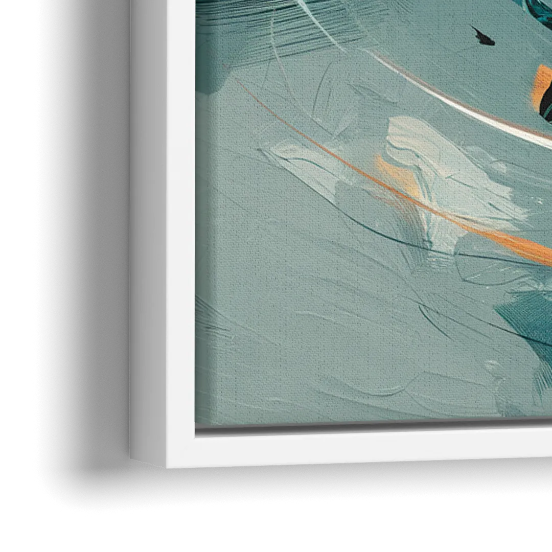 San Jose Sharks Pride - Close-Up White Frame Canvas