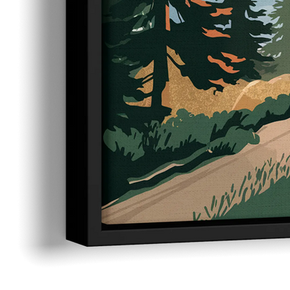 Huntsville Scenic Mountain View - Close-Up Black Frame Canvas